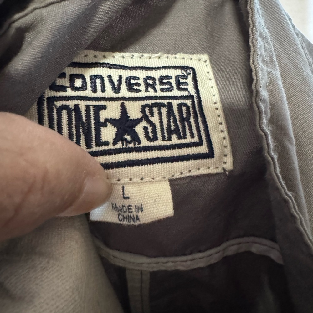 Converse One Star Gothic Military Jacket Women Size L Converse Wind Breaker Coat - Picture 6 of 9